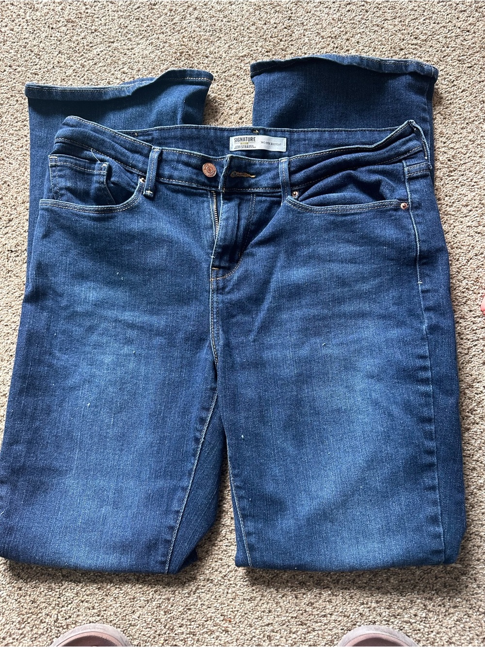 Signature by Levi Strauss Women's Dark Blue Bootcut Jeans
